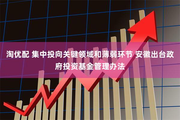 淘优配 集中投向关键领域和薄弱环节 安徽出台政府投资基金管理办法